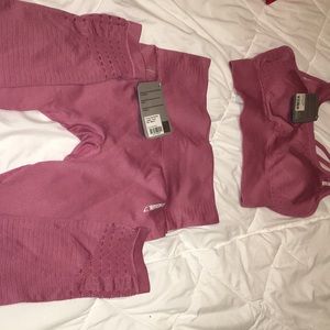 Gymshark energy seamless set in dusky pink size m